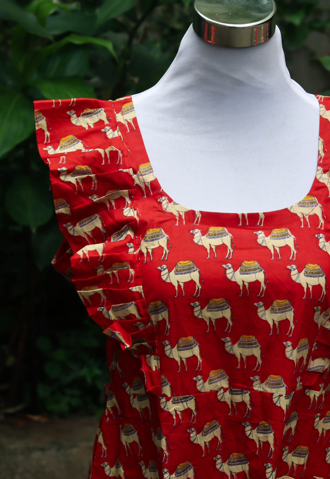 WhatsApp Image 2025-01-24 at 11.22.40 AM Ruffle sleeves red short dress, cotton short dress, casual short dress, ruffle sleeves