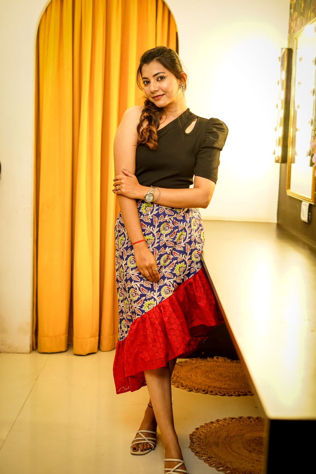 Kavya skirt, Cotton skirt, short skirt