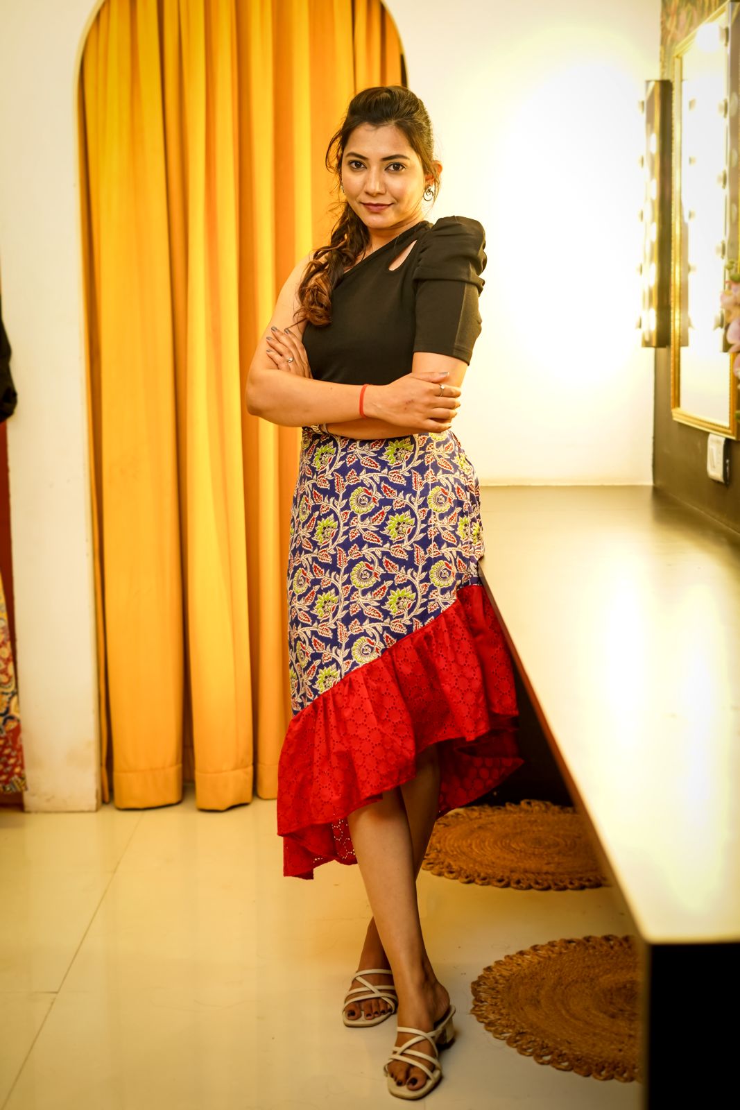 Kavya skirt, Cotton skirt, short skirt