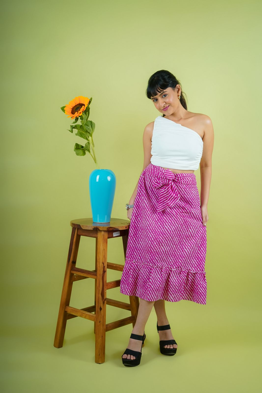 Pink cotton skirt, cotton skirt, pink skirt, cute pink skirt